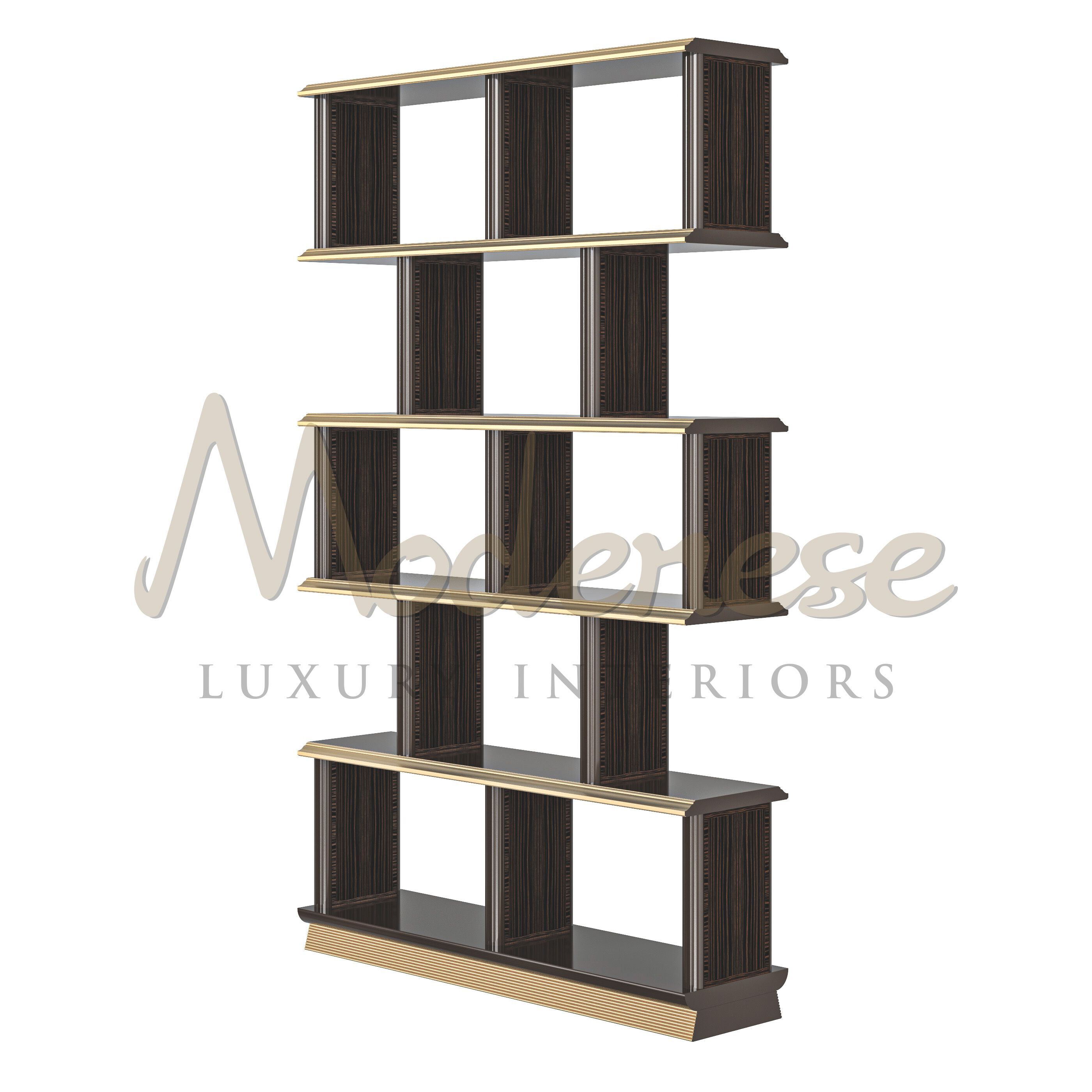 Черный день самонесущий офисный книжный шкаф Modenese Luxury Interiors BRICKS ARCH-00056161 - Вид №2