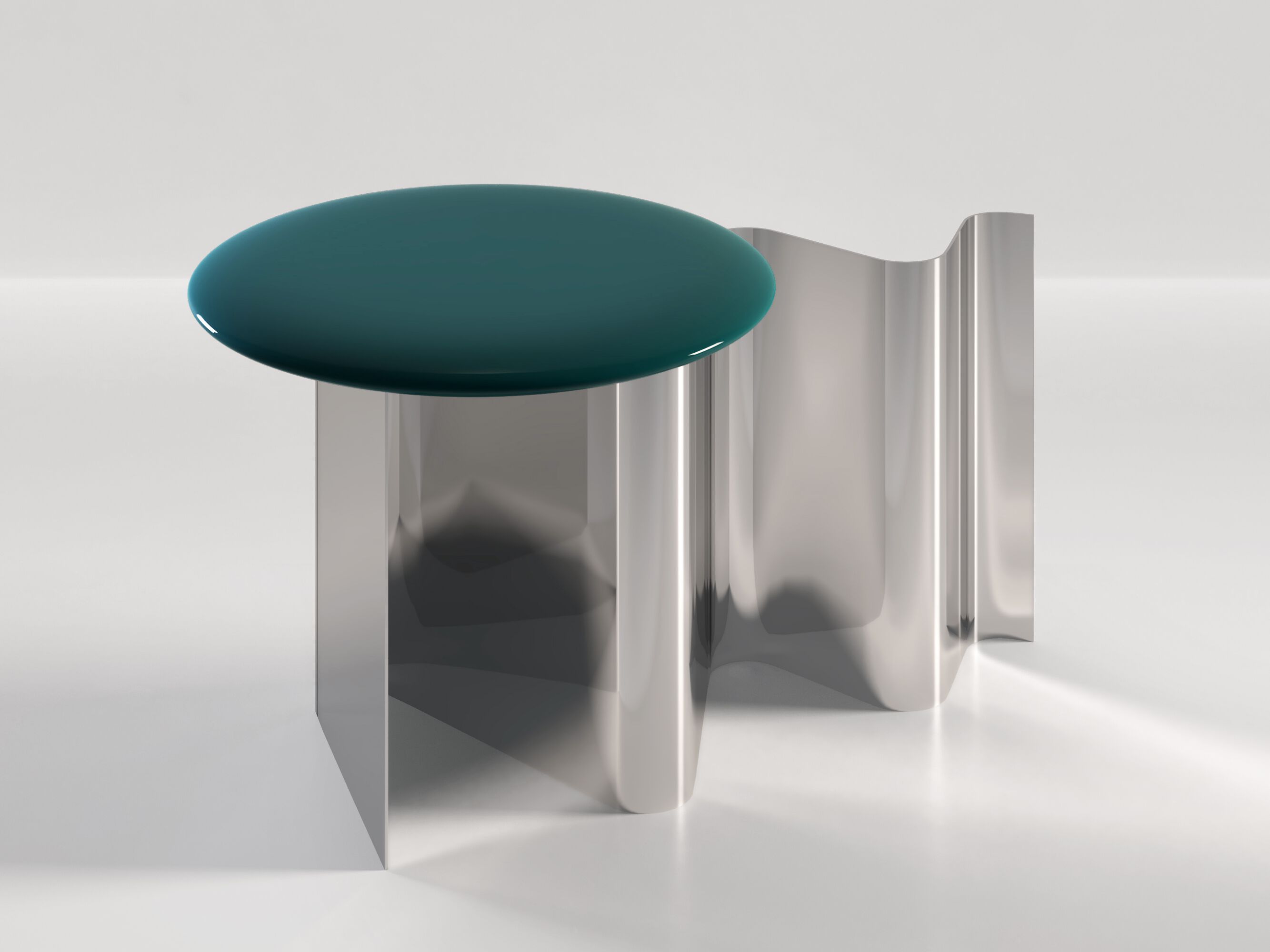 Круглый металлический журнальный столик с мраморной столешницей Secolo SKETCH ARCH-00009434 - Вид №1