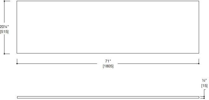 Blu Bathworks® Двойная столешница для умывальника синего цвета ∙ Stone ™ 1800 Sac1800  - Вид №2