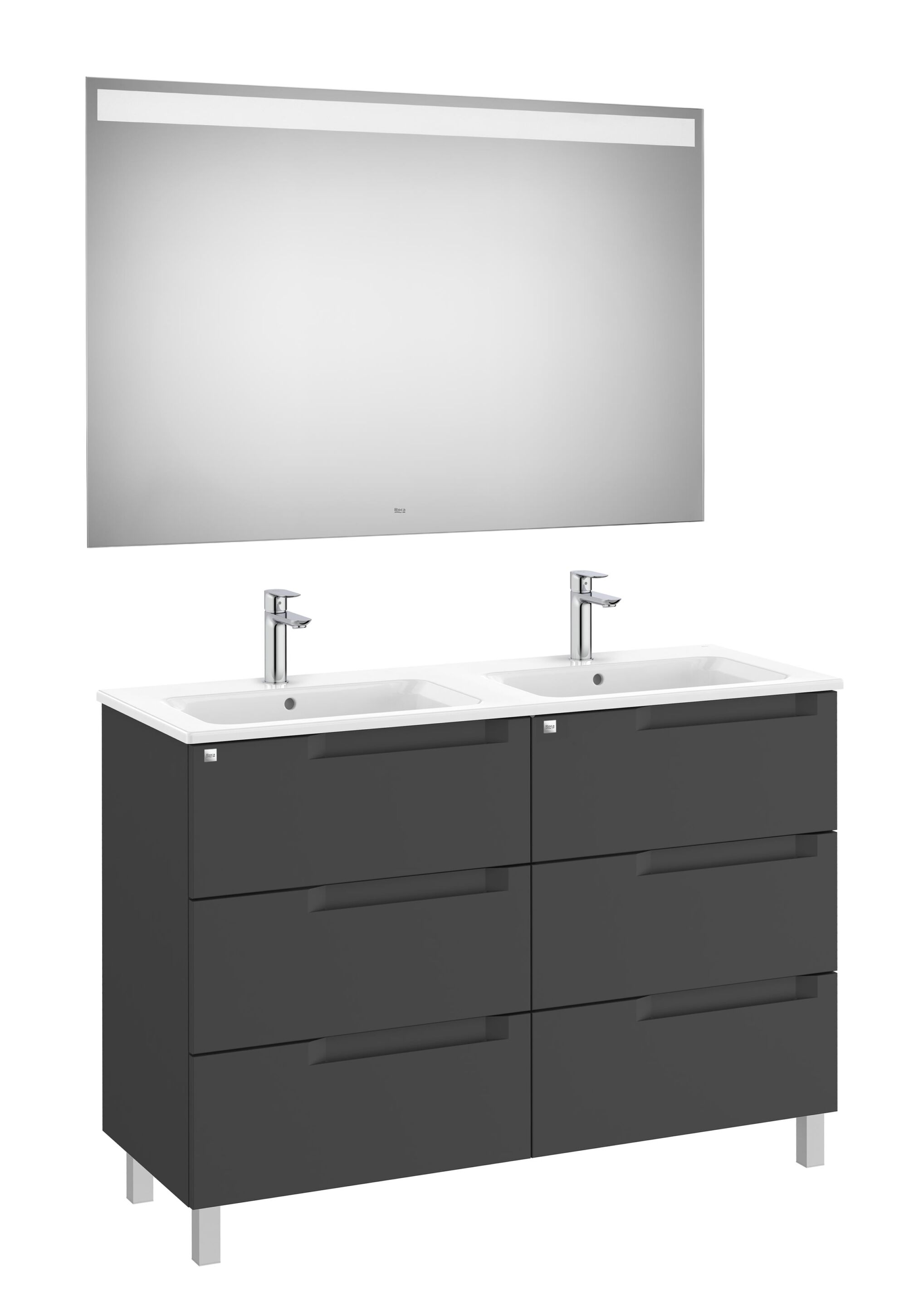 Деревянная двойная напольная раковина с зеркалом Roca Aleyda ARCH-00090443 - Вид №3