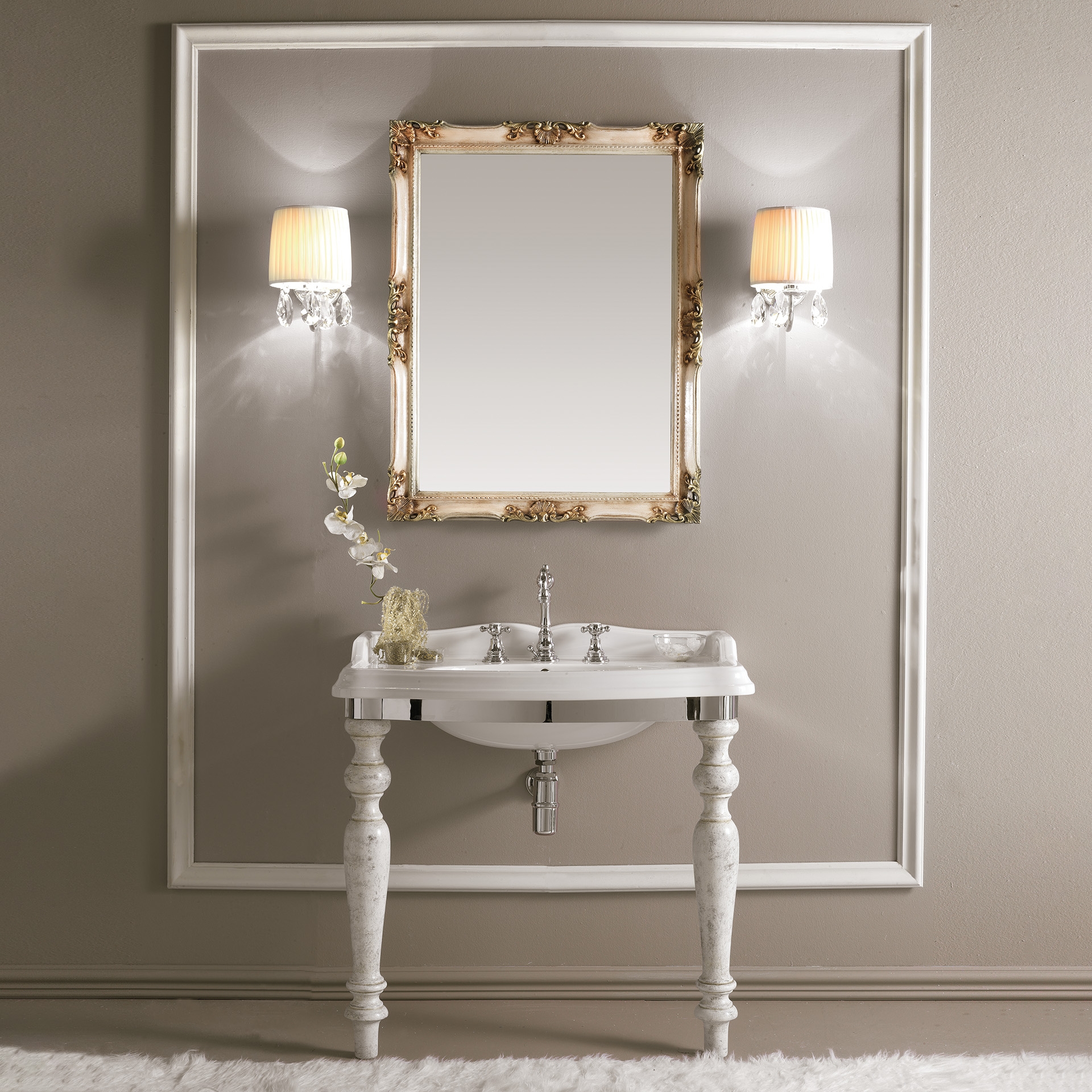 FI3090 3SC Консоль Firenze с умывальником LA02 и сифоном Classico Treesseci 3SC - Вид №1