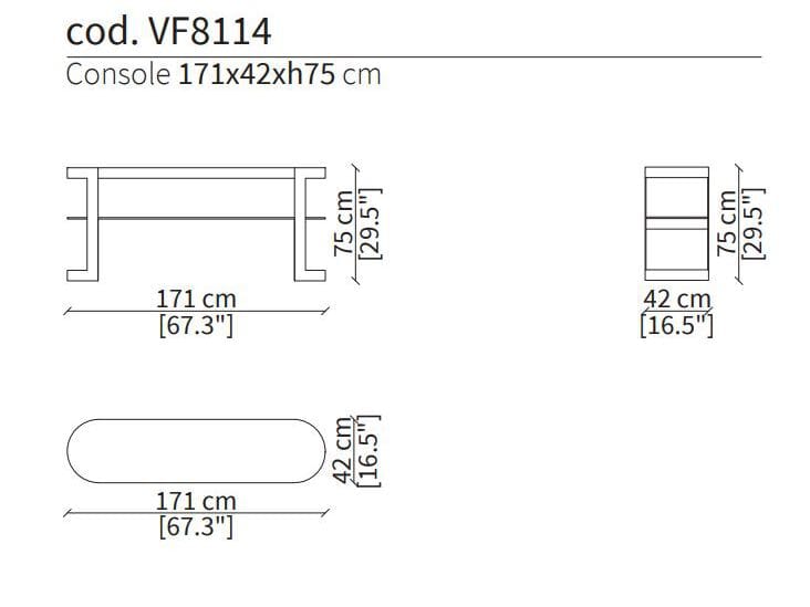 Консоль из металла и мрамора Vittoria Frigerio Biffi ARCH-00102052 - Вид №2