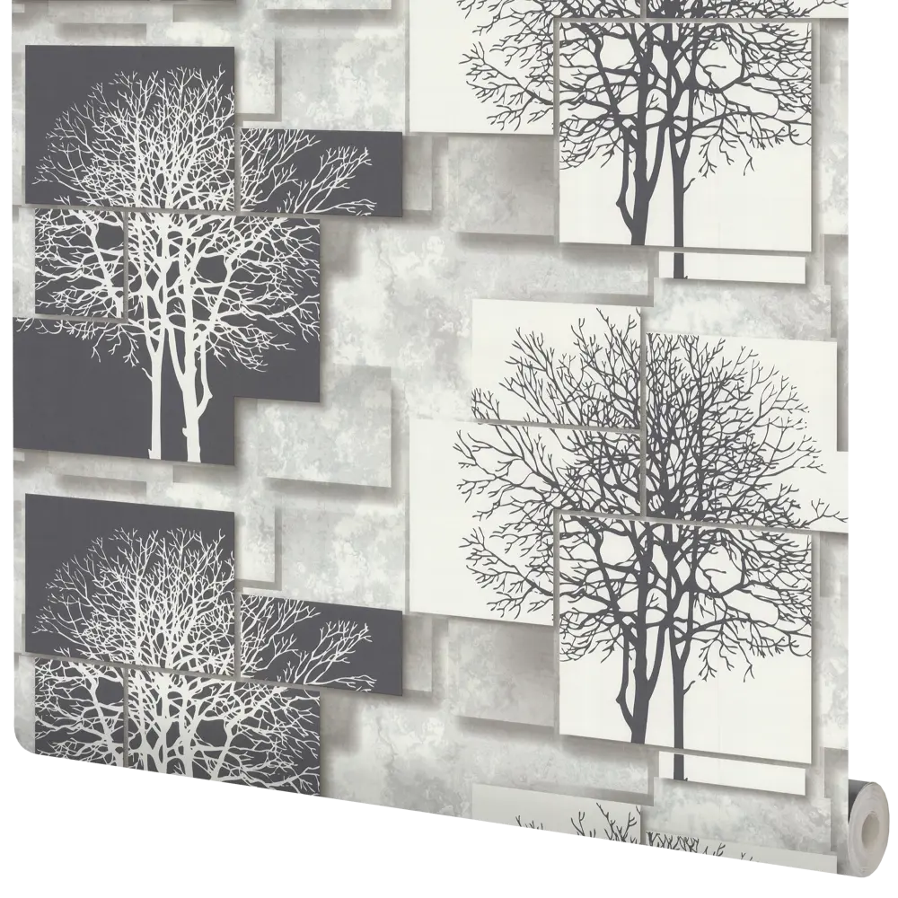 Обои флизелиновые Аспект Ру Каскад бело-черные 1.06 м 70369-14 STLM-2197630