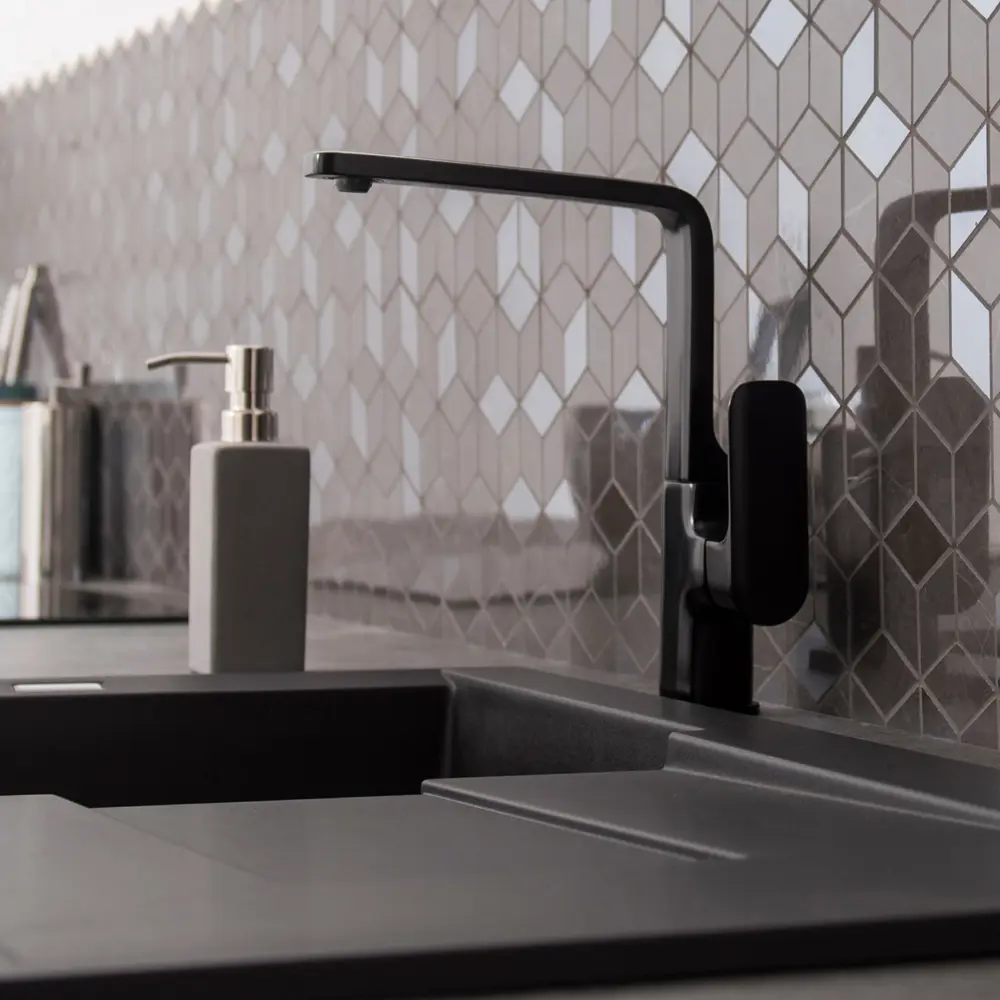 Кухонный смеситель DELINIA Remix черный с высоким изливом 82063094 STLM-0018540 - Вид №5