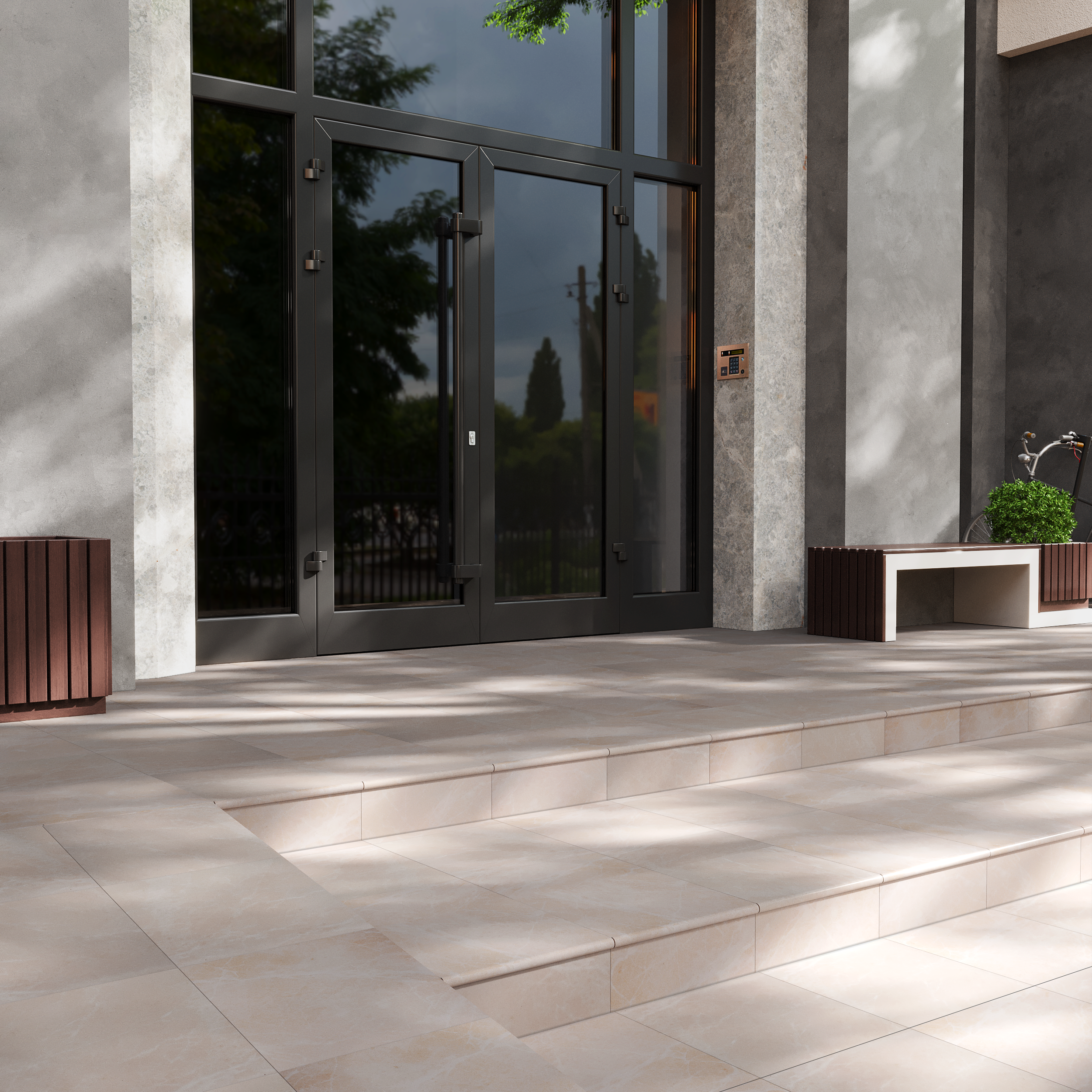 89095207 Клинкерная плитка Exagres Base Limestone 33x33 см 0.98 м² цвет бежевый STLM-0078340 Santreyd
