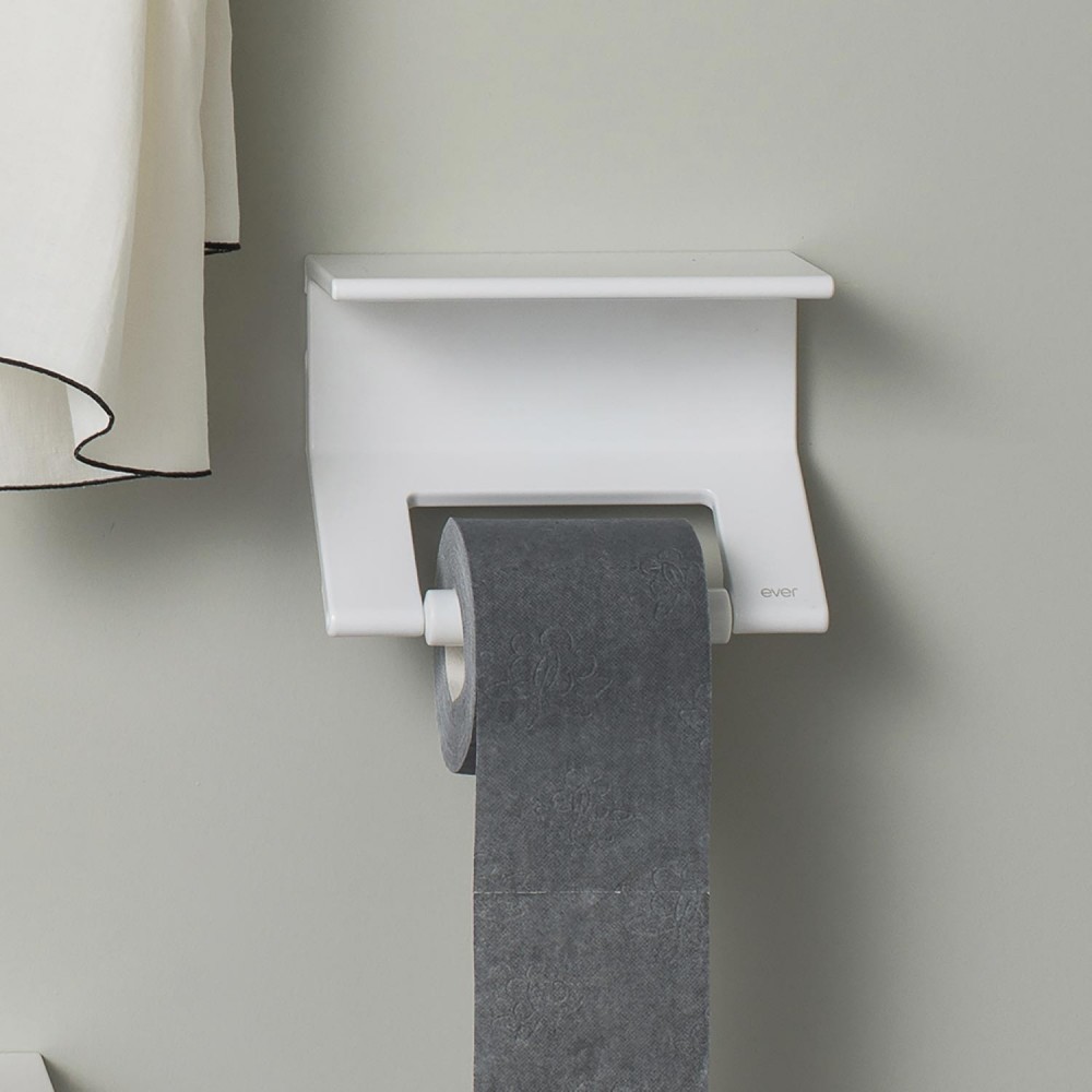 EVLI100EVER Life Design Держатель туалетной бумаги с полкой - Lissom Lissom Непрозрачный белый - Вид №6