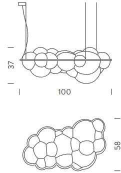 NEMO Светодиодный подвесной светильник из полиэтилена Nuvola sun-id-1429224 - Вид №3