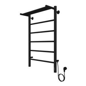 Equation электрический полотенцесушитель с полкой 500х800 черный 89352321