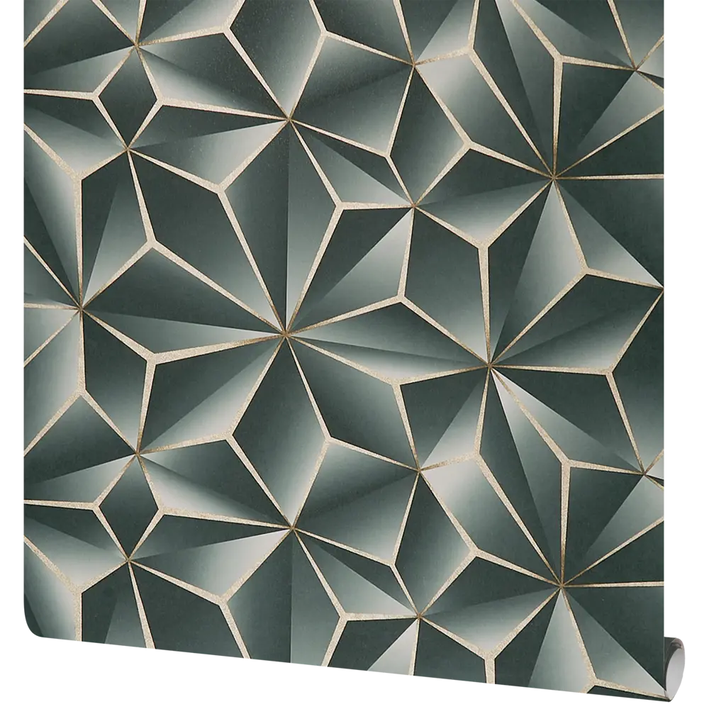 Обои флизелиновые Ateliero Kaleidos зеленые 1.06 м AT88187-05 Kaleidoscope STLM-2139646