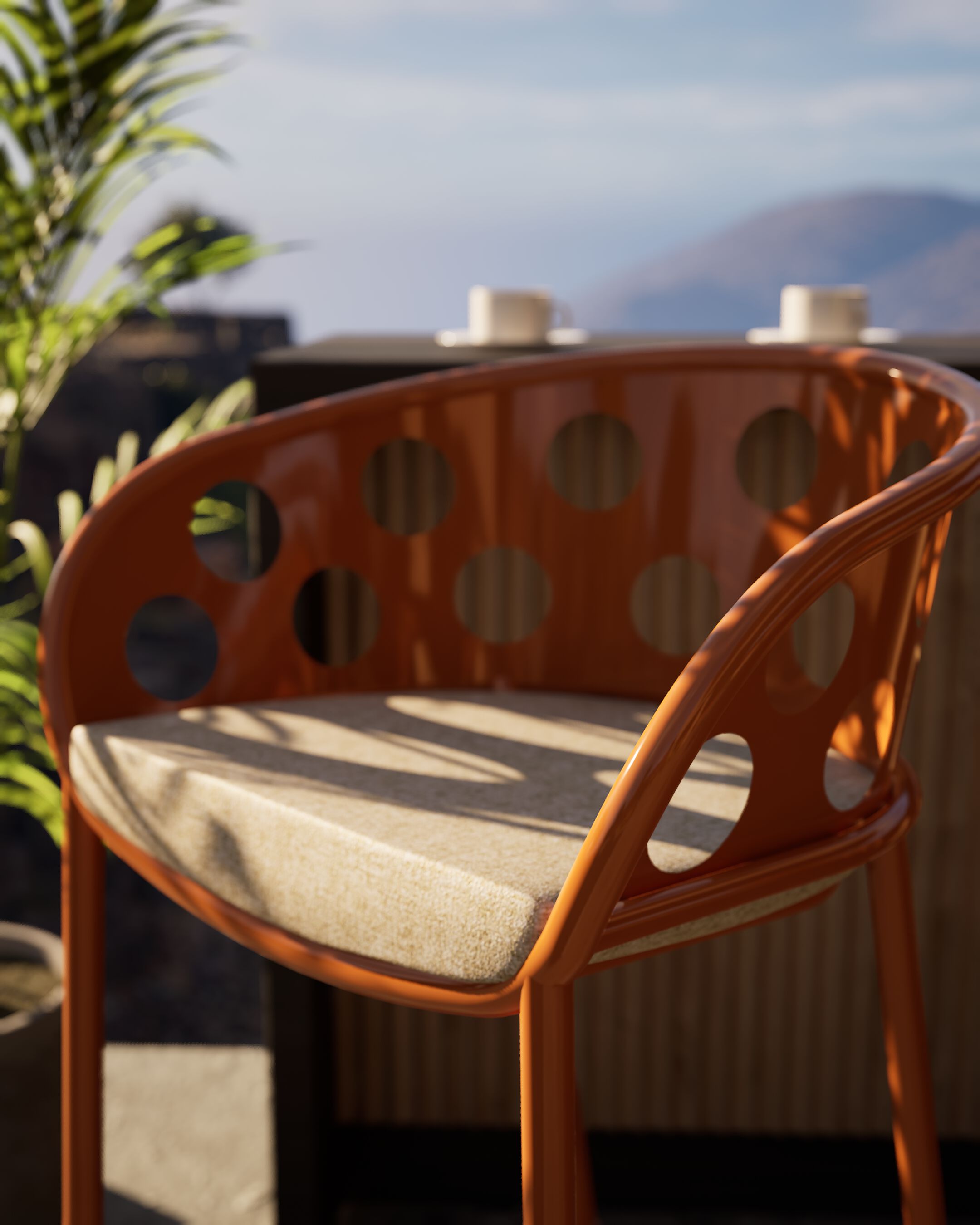 Алюминиевый садовый стул с порошковым покрытием с подставкой для ног DRIGANI Bubble ARCH-00016068 - Вид №1