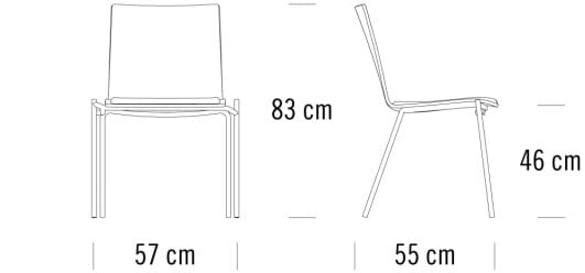 Штабелируемый стул из фанеры с мягким сиденьем THONET S 160 ARCH-00121493 - Вид №1