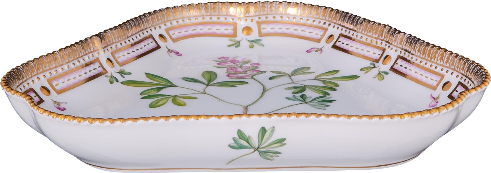 73243 Royal Copenhagen Блюдо треугольное 23,5см "Флора Даника" Фарфор 