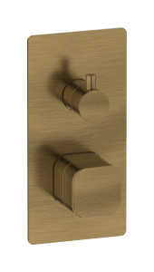 Прогрессивный настенный смеситель для душа на 2 потребителя. WE ARE IB eo310mb_1 Modern Bronze Elio
