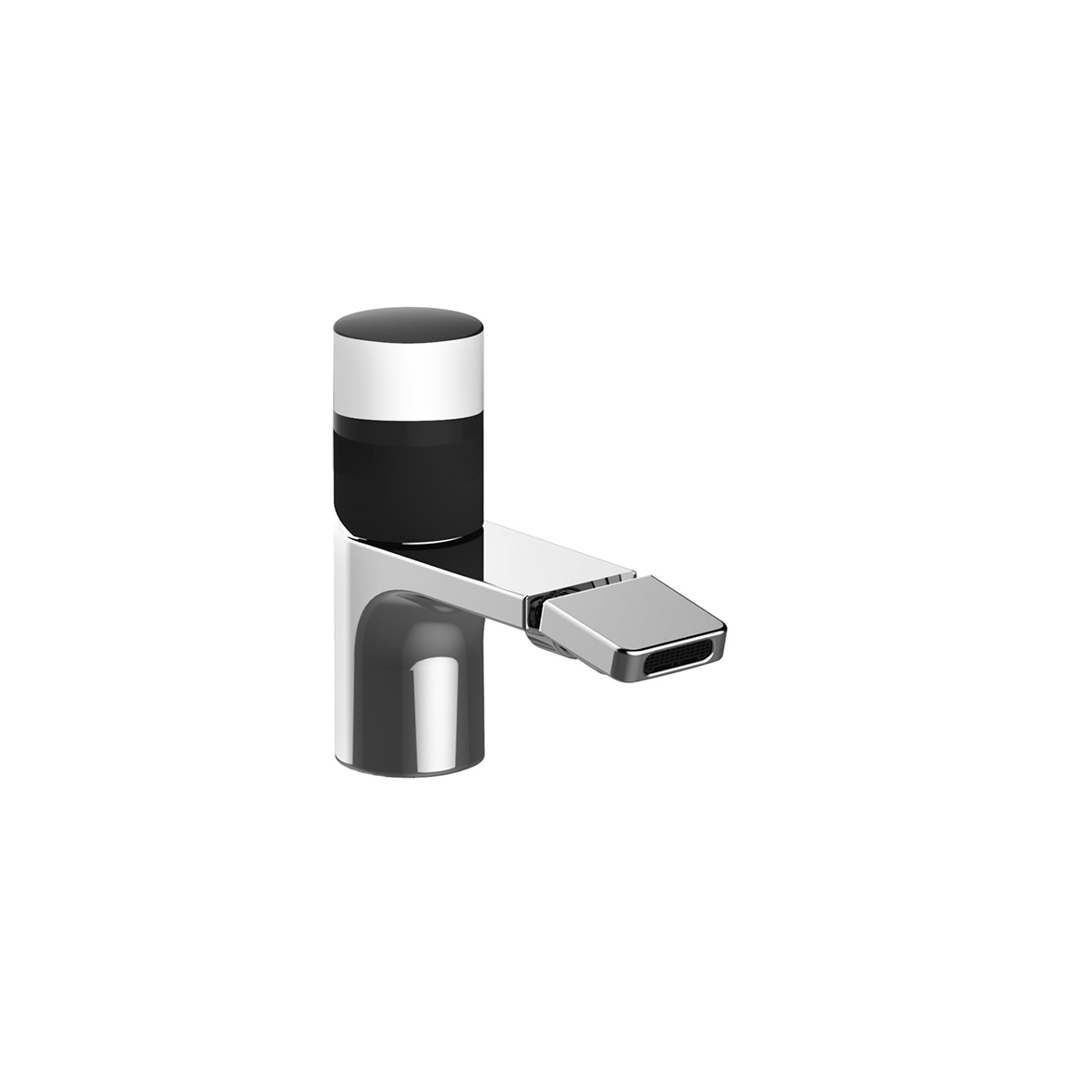 S008SF  Смеситель для биде на 1 отверстиевылет 13 см без ручки ограничитель потока воды до 5 л/мин при 3 бар видимый аэратор подводка донный клапан нажимного типа ручки заказываются отдельно, см. раздел ''Ручки'' Fantini NICE Santreyd