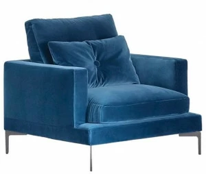 Saba Italia Кресло из ткани со съемным чехлом с подлокотниками Essentiel