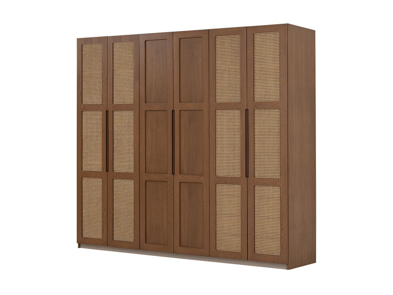 Плетеный и деревянный шкаф с комодом NDESIGN глина ARCH-00005580