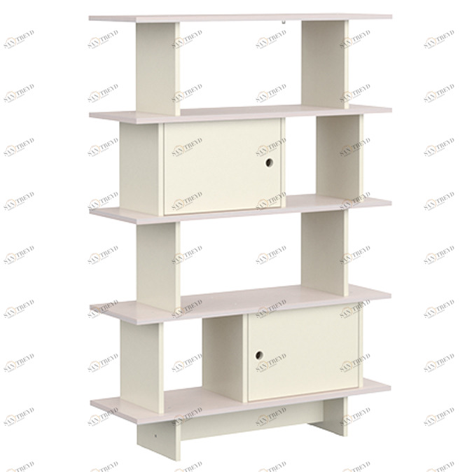 Стеллаж открытый с двумя дверцами 102 см Line M1 молочный ELLIPSE ELLIPSE LINE 351622 Бежевый;молочный Santreyd 