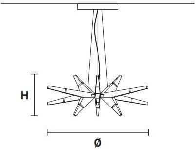 Masiero Люстра из дуба Flashwood sun-id-1450234 - Вид №1