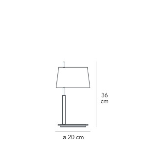 Настольная лампа из дутого стекла и металла