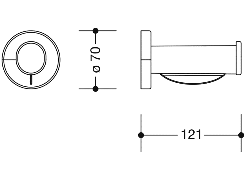 801.21B300 держатель для туалетной бумаги HEWI Edition matt | Polyamid  - Вид №5