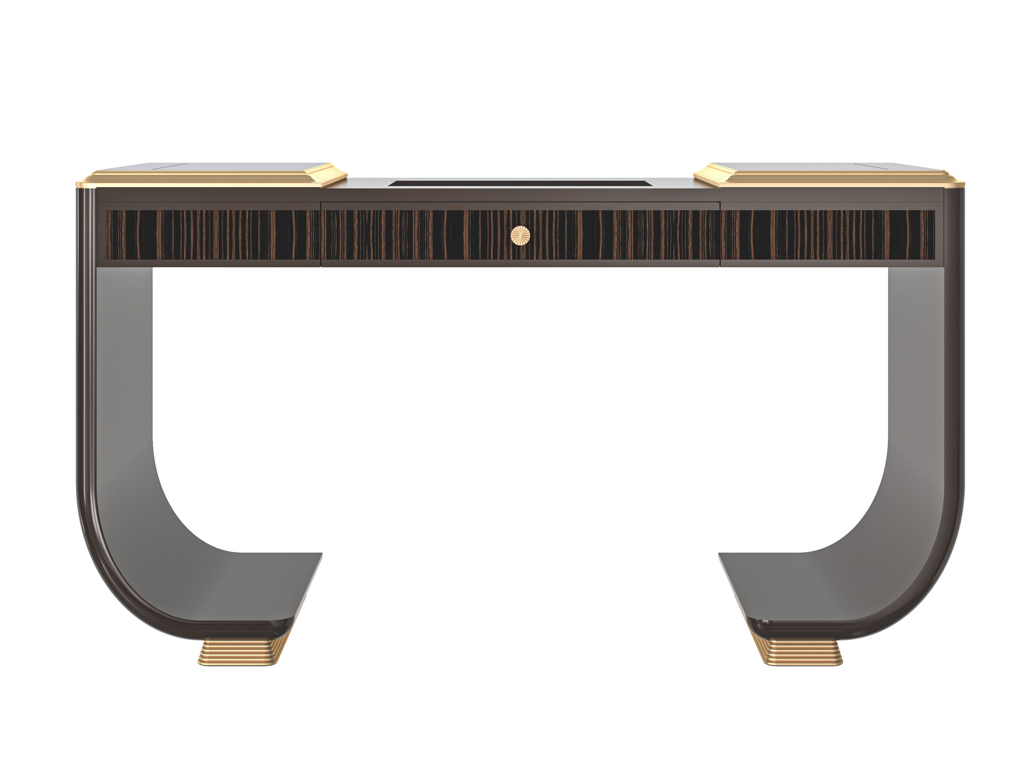 Мобильный черный туалетный столик Modenese Luxury Interiors ELEGANT ART DECO ARCH-00125542