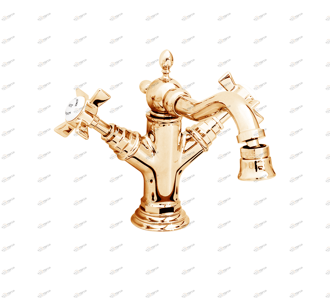 Gentry Home Смеситель для раковины Style на три отверстия с всплывающей пастой Ascot Темное золото GH101251 