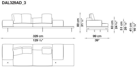 B&B Italia 3-х местный тканевый диван Dock sun-id-1376507 - Вид №58