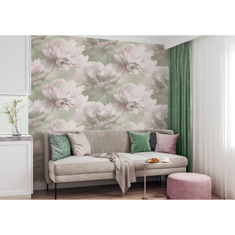 Обои флизелиновые Vog Collection Pio с растительным орнаментом, зеленые 89433905 STLM-1578472 - Вид №3