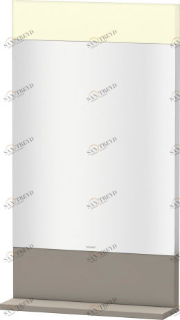 VE751004343 Vero Зеркало с полочкой внизу Базальт матовый, декор Duravit