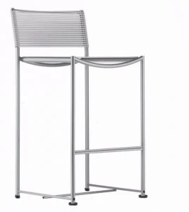 Alias Стул из стали и пвх с подставкой для ног Spaghetti