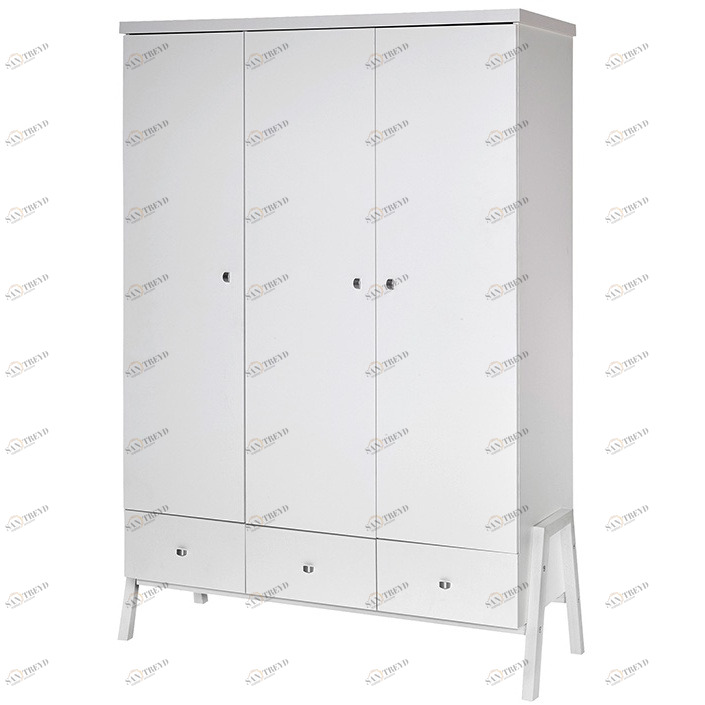 Шкаф трехстворчатый 191х127 см белый Holly White SCHARDT  00-3880179 Белый Santreyd 