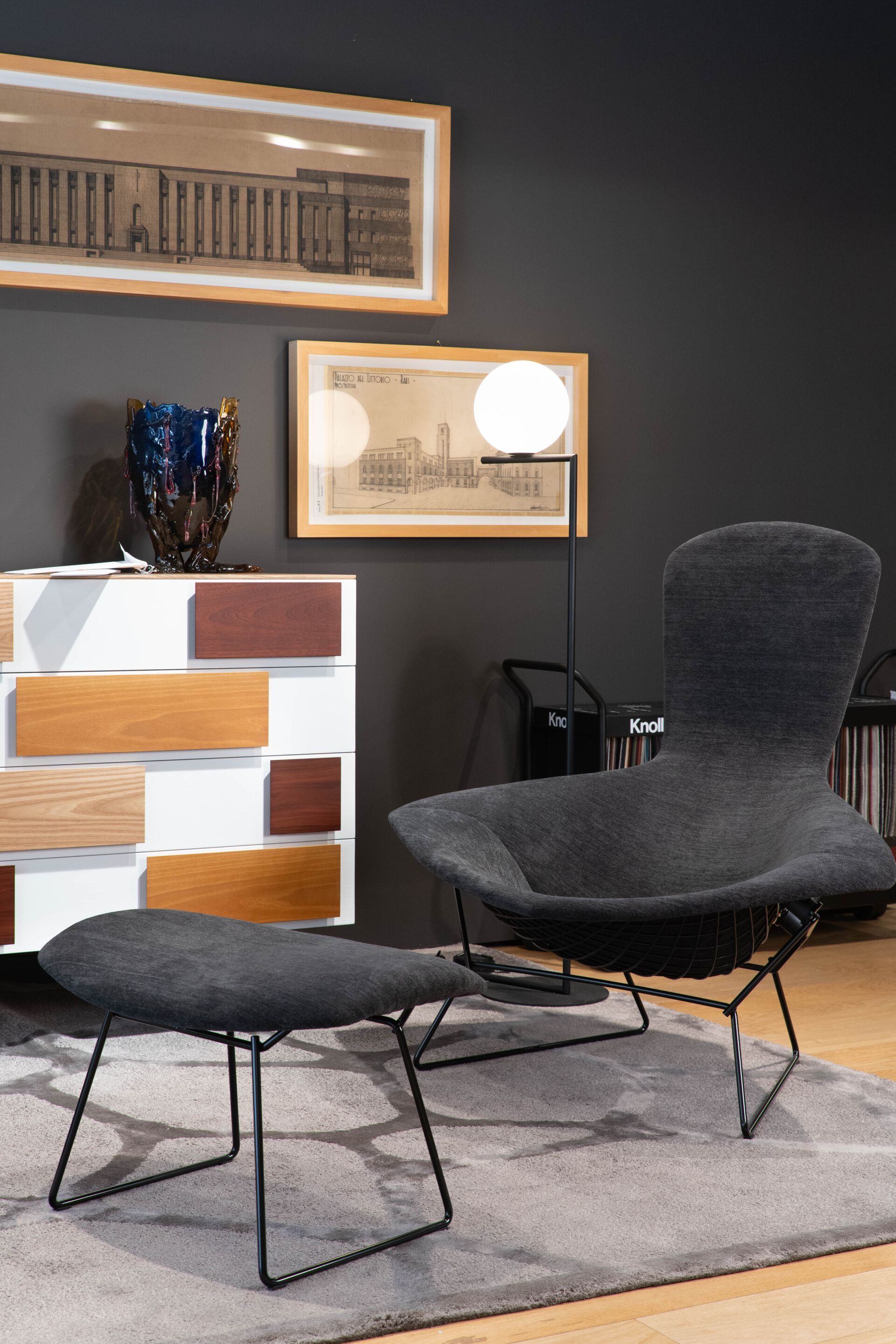 Тканевое кресло с высокой спинкой In Stock Knoll ARCH-00107232 - Вид №1