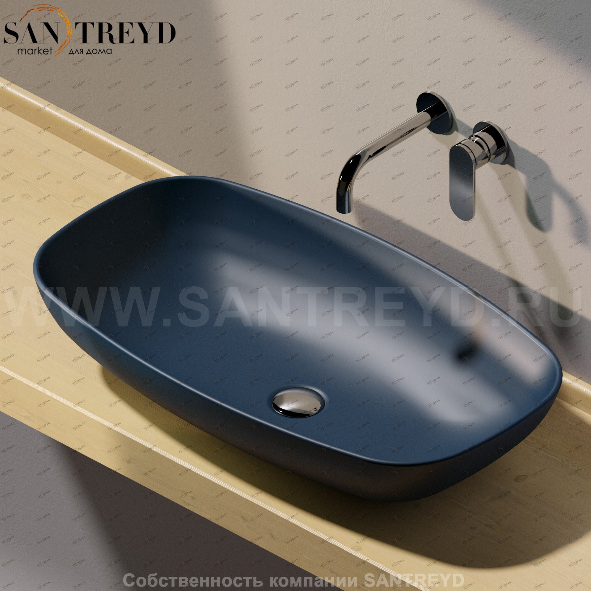 ND75A7016 Накладная раковина на столешницу  прямоугольная Ceramica Flaminia Nuda