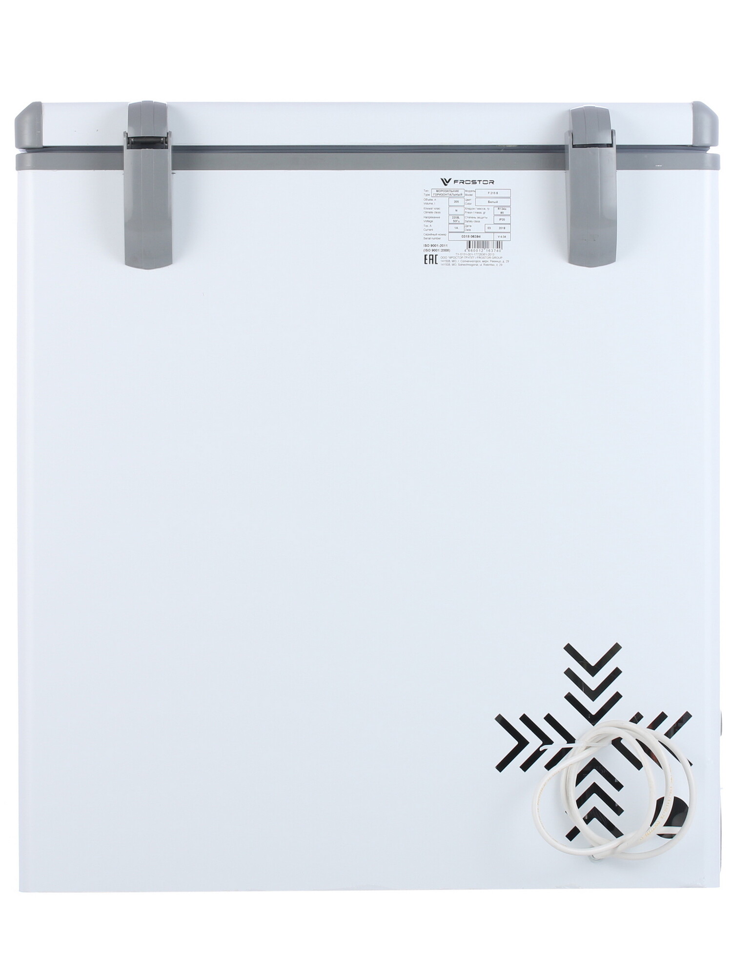 1229621 Морозильный ларь Frostor F 215 S белый, серый STDN-0135717 - Вид №5