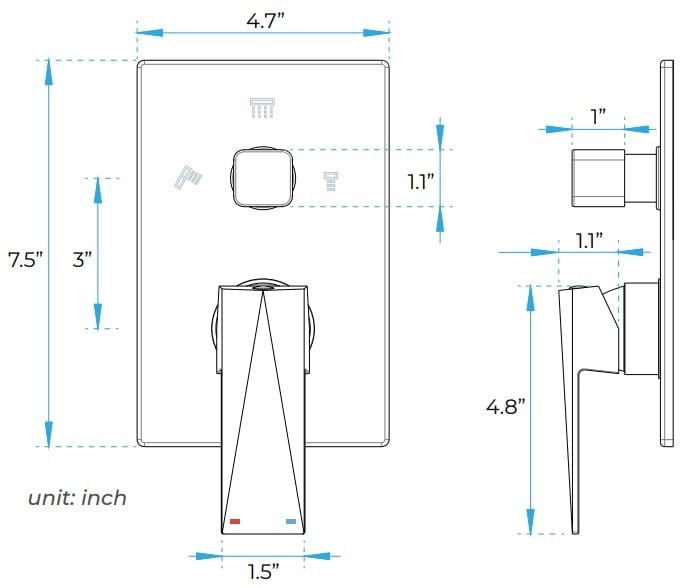 Латунь термостатический смеситель для душа с душем Fontana Showers FS1052 / FS1077 ARCH-00025037 - Вид №10