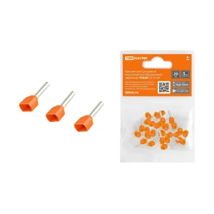 90260209 Наконечник штыревой втулочный изолированный двойной TDM Electric НШВИ 0.5-8 мм цвет оранжевый 20 шт. STLM-1370158