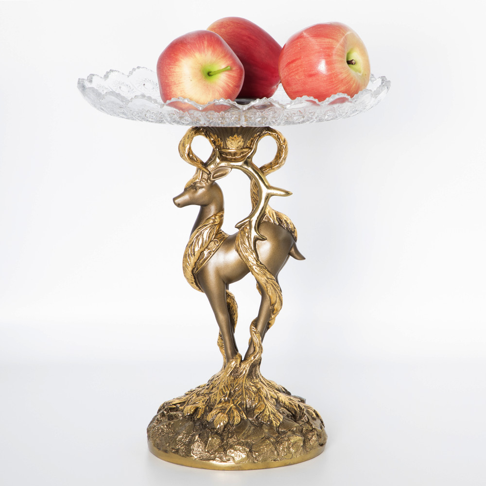 52091 Фруктовница-конфетница Лань Артемиды - 6 Бронза BOGACHO 4627179657215 - Вид №1