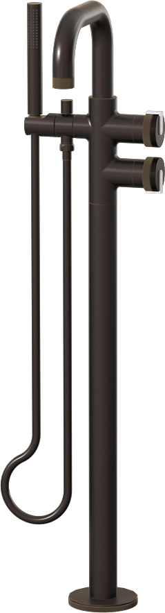 E-11557-R1OB-L1WT-OB Смеситель напольный отдельностоящий (внешняя часть) GRAFF MOD+