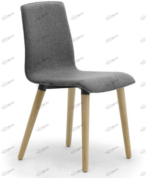 Leyform Стул из дерева и ткани с огнестойкой обивкой Zerosedici 0460 