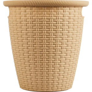 Кашпо для цветов Ingreen Rattan ø26.6 см v10 л пластик бежевый