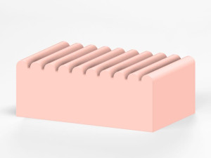 Прямоугольный пуф с пенопластовым покрытием