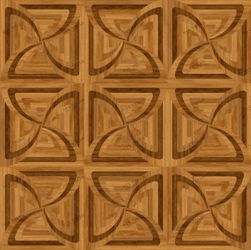 Художественный паркет Da Vinci Щитовой Со Вставкой Камня 26-008 Дуб (Гладкая) 500х500 мм 26010008