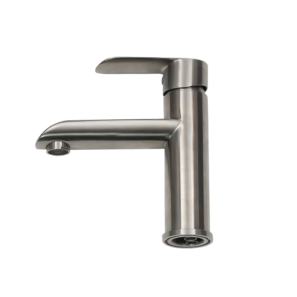 Смеситель д/ум MELANA-610601 Paola Hi-tech нерж.сталь, однорычажный, сатин, литой излив - Вид №2