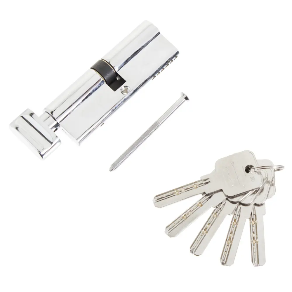 Цилиндр ключ/вертушка 45x45 хром, 2J07 90 CP PALLADIUM STLM-2200709 - Вид №1