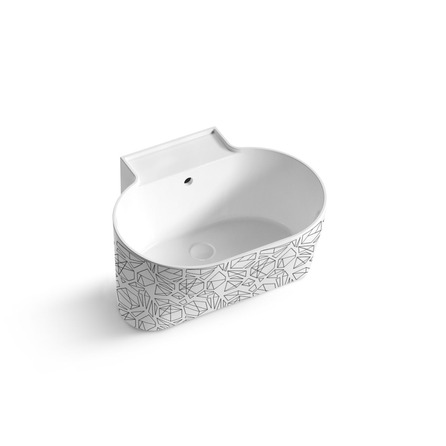 Керамическая столешница/подвесной овальный умывальник COLAVENE Tino&amp ARCH-00029716 - Вид №12