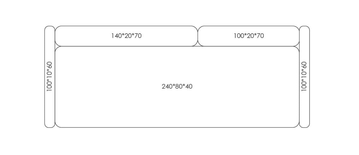 Ткань диван HANNABI MODEL NO.11 ARCH-00063204 - Вид №1