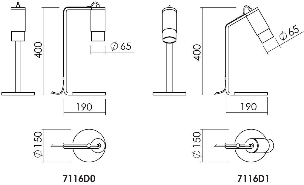 NEXO LUCE Светодиодная настольная лампа из стали Oxen table lamp 7116d0 / 7116d1 - Вид №7