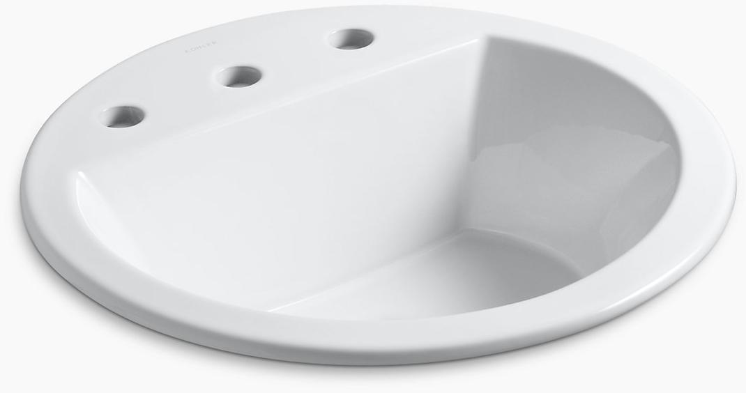 KOHLER Bryant Round Круглая встраиваемая раковина с 8 K-2714-8-7  - Вид №1