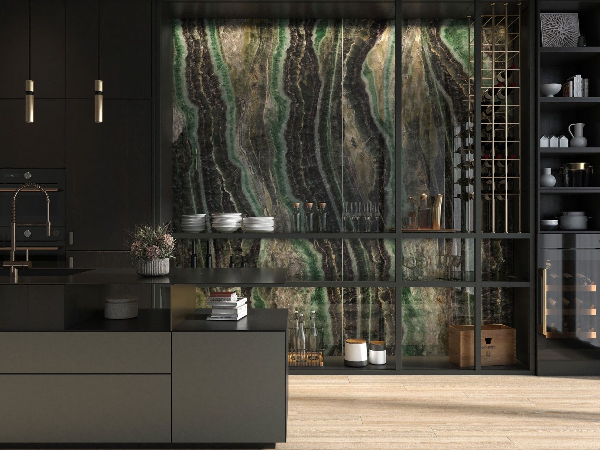 Декоративная панель из алюминия, стекла или ПММА Tecnografica Кристаллы ARCH-00111712