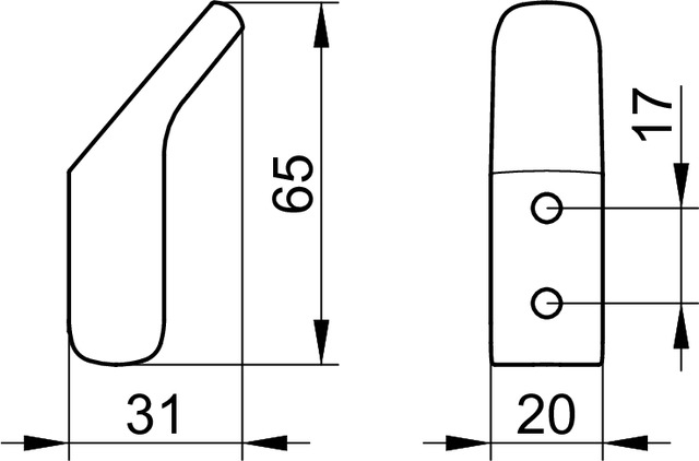 12715010000 Крючок для полотенца KEUCO Collection Moll - Вид №2